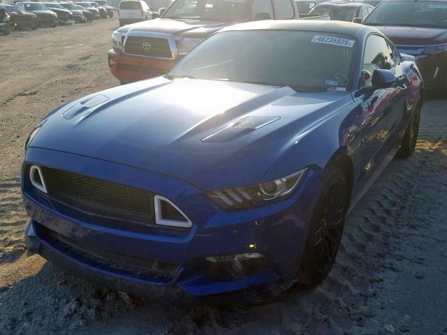 1FA6P8CF0H5290636 - 2017 FORD MUSTANG GT BLUE photo 2