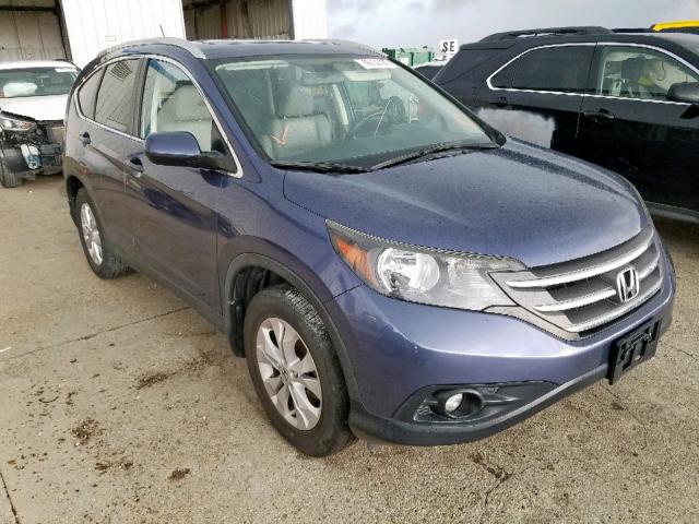 2HKRM3H77EH503985 - 2014 HONDA CR-V EXL BLUE photo 1