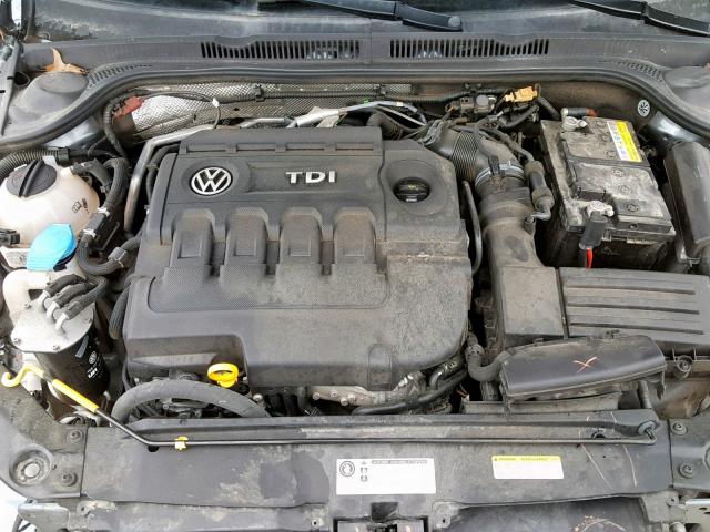 3VWLA7AJ2FM308655 - 2015 VOLKSWAGEN JETTA TDI GRAY photo 7