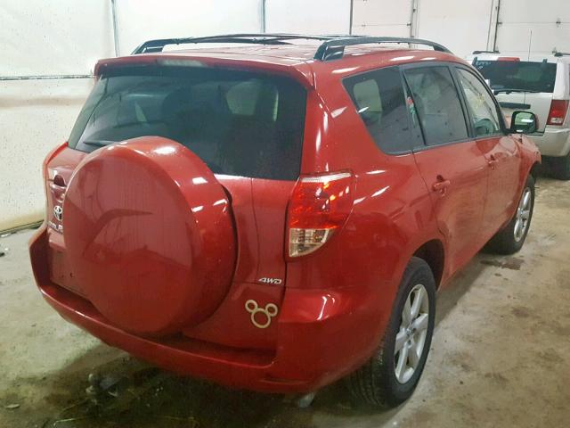 JTMBK31V585055038 - 2008 TOYOTA RAV4 LIMIT RED photo 4