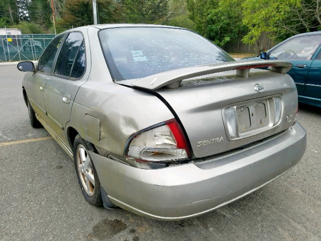 3N1BB51D31L109027 - 2001 NISSAN SENTRA SE SILVER photo 3