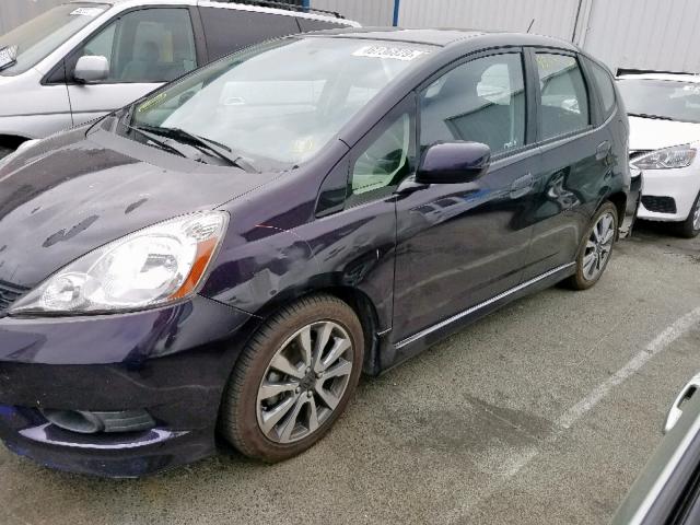 JHMGE8H53DC023662 - 2013 HONDA FIT SPORT BLUE photo 2