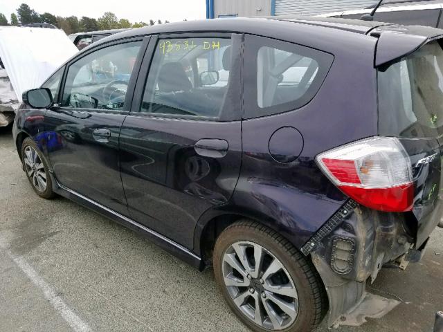 JHMGE8H53DC023662 - 2013 HONDA FIT SPORT BLUE photo 3