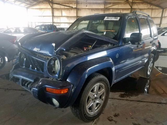 1J4GK58K94W218981 - 2004 JEEP LIBERTY LI BLUE photo 2