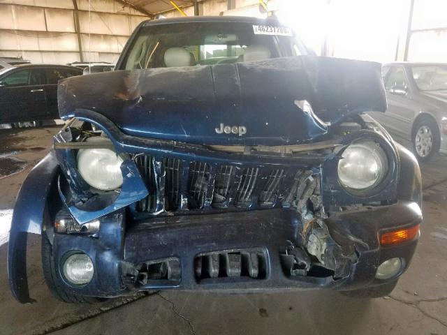 1J4GK58K94W218981 - 2004 JEEP LIBERTY LI BLUE photo 9