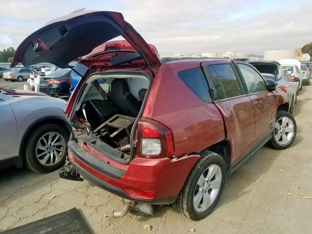 1C4NJCBA4GD568295 - 2016 JEEP COMPASS SP RED photo 4