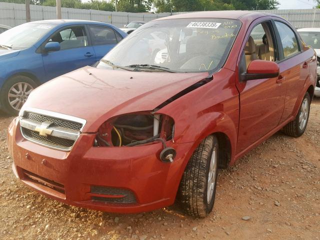 KL1TD5DE2BB119106 - 2011 CHEVROLET AVEO LS MAROON photo 2