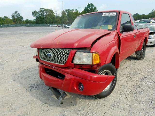 1FTYR14U91TA06620 - 2001 FORD RANGER SUP RED photo 2