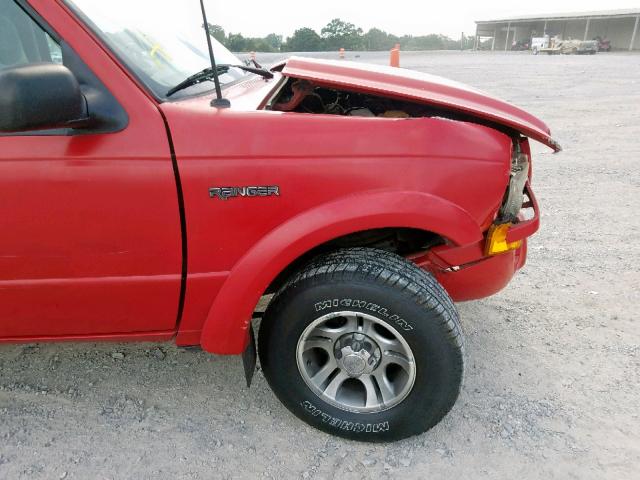 1FTYR14U91TA06620 - 2001 FORD RANGER SUP RED photo 9