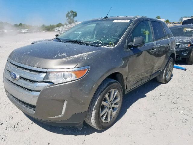 2FMDK3KC8EBA34404 - 2014 FORD EDGE LIMIT GRAY photo 2