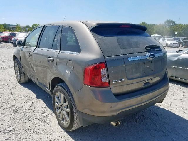 2FMDK3KC8EBA34404 - 2014 FORD EDGE LIMIT GRAY photo 3