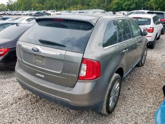 2FMDK3KC8EBA34404 - 2014 FORD EDGE LIMIT GRAY photo 4