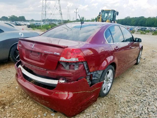 6G2ER57779L163517 - 2009 PONTIAC G8 RED photo 4