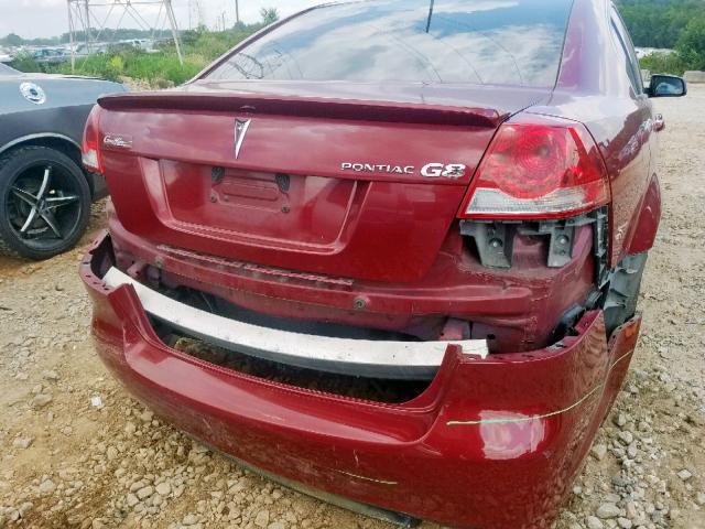 6G2ER57779L163517 - 2009 PONTIAC G8 RED photo 9