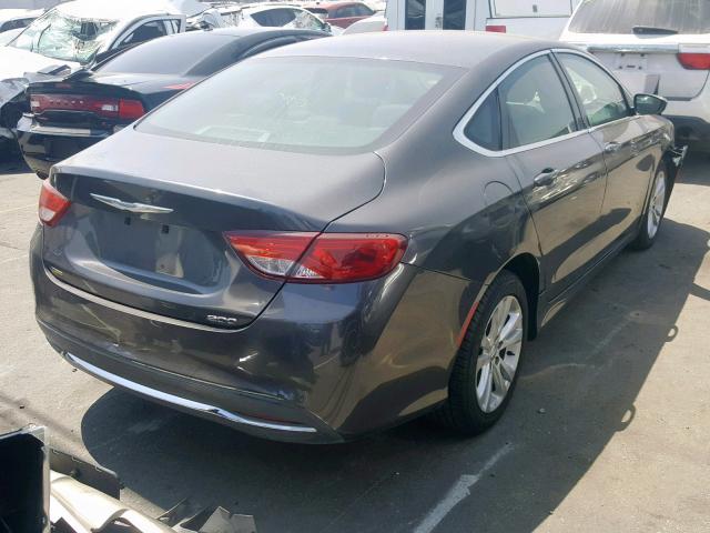 1C3CCCAB1FN576055 - 2015 CHRYSLER 200 LIMITE GRAY photo 4