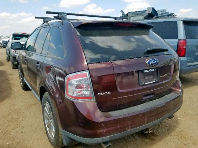 2FMDK3JC5ABA89081 - 2010 FORD EDGE SEL BROWN photo 3