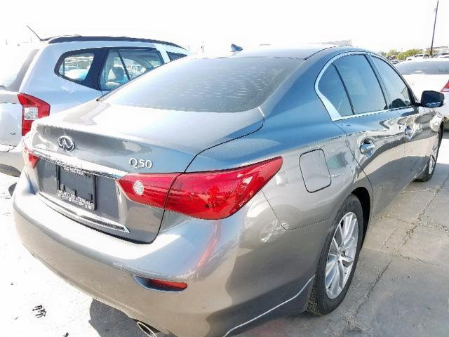 JN1BV7AP7EM686829 - 2014 INFINITI Q50 BASE GRAY photo 4