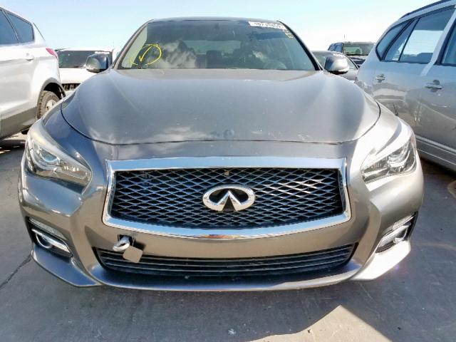 JN1BV7AP7EM686829 - 2014 INFINITI Q50 BASE GRAY photo 9