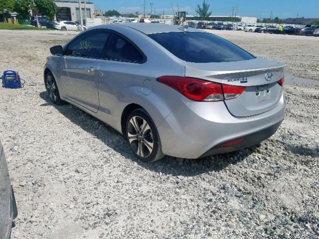 KMHDH6AE0DU002218 - 2013 HYUNDAI ELANTRA CO SILVER photo 3