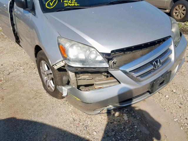 5FNRL38736B462578 - 2006 HONDA ODYSSEY EX GRAY photo 9