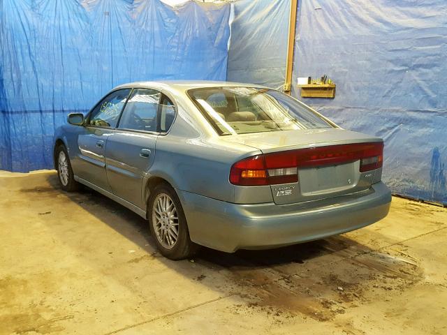 4S3BE625947212088 - 2004 SUBARU LEGACY L S GREEN photo 3