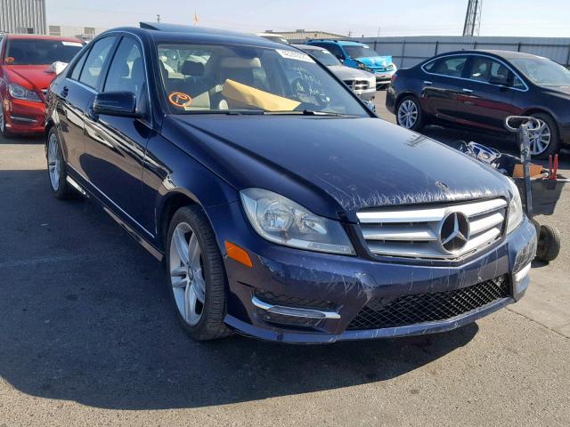 WDDGF4HB2DR299895 - 2013 MERCEDES-BENZ C 250 BLUE photo 1