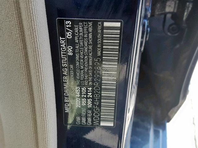 WDDGF4HB2DR299895 - 2013 MERCEDES-BENZ C 250 BLUE photo 10