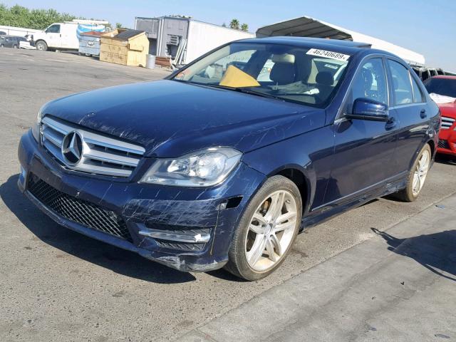 WDDGF4HB2DR299895 - 2013 MERCEDES-BENZ C 250 BLUE photo 2