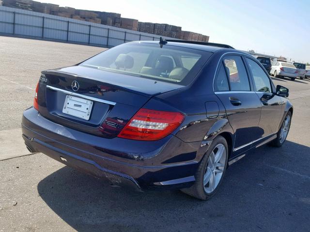 WDDGF4HB2DR299895 - 2013 MERCEDES-BENZ C 250 BLUE photo 4