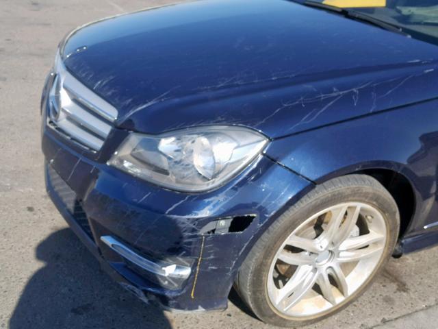 WDDGF4HB2DR299895 - 2013 MERCEDES-BENZ C 250 BLUE photo 9