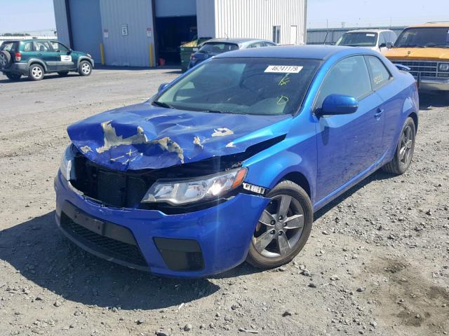 KNAFU6A22C5593656 - 2012 KIA FORTE EX BLUE photo 2