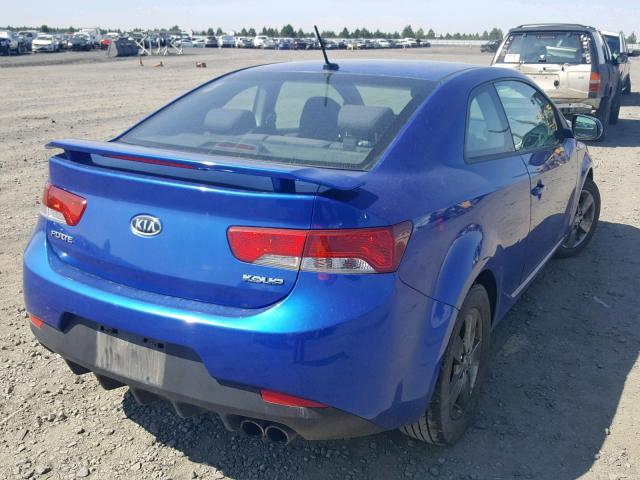 KNAFU6A22C5593656 - 2012 KIA FORTE EX BLUE photo 4