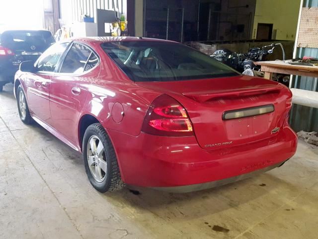 2G2WP552081145315 - 2008 PONTIAC GRAND PRIX RED photo 3