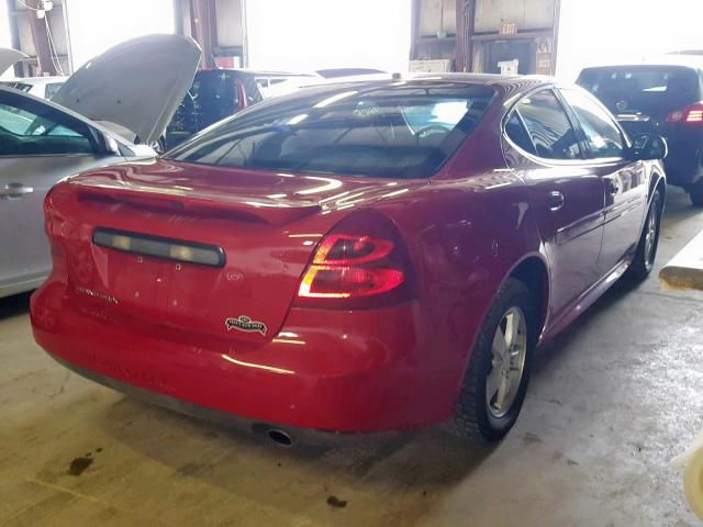 2G2WP552081145315 - 2008 PONTIAC GRAND PRIX RED photo 4