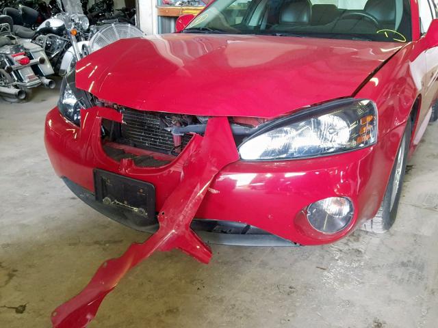 2G2WP552081145315 - 2008 PONTIAC GRAND PRIX RED photo 9