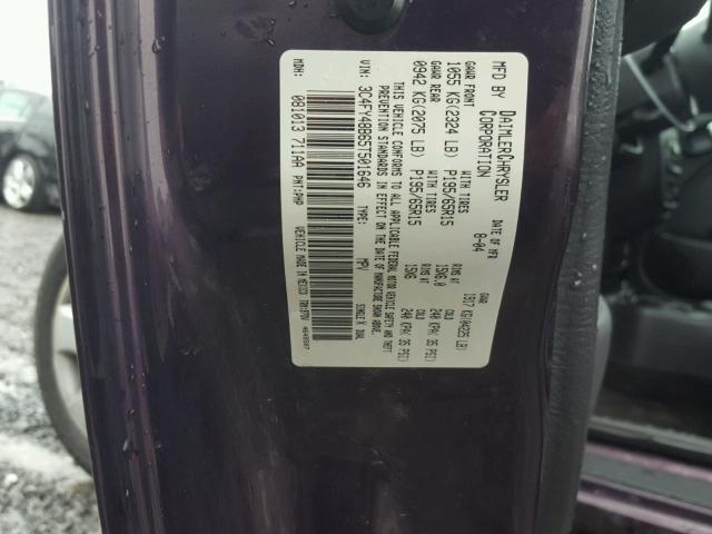 3C4FY48B65T501646 - 2005 CHRYSLER PT CRUISER PURPLE photo 10