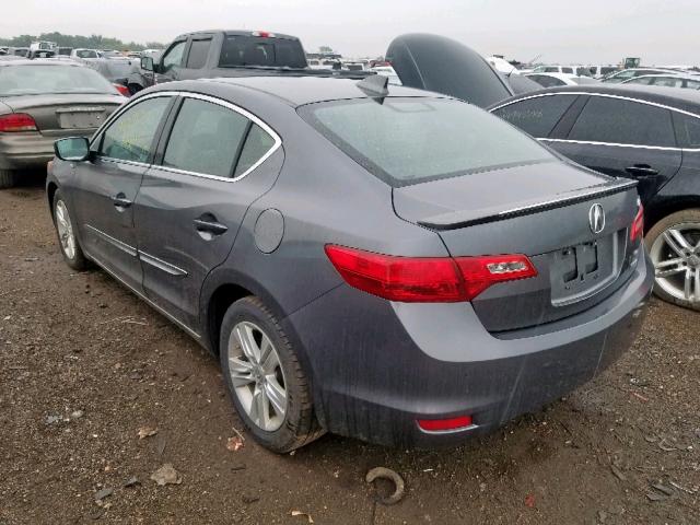 19VDE3F74DE302079 - 2013 ACURA ILX HYBRID GRAY photo 3