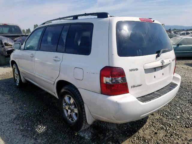 JTEEP21A350095208 - 2005 TOYOTA HIGHLANDER WHITE photo 3