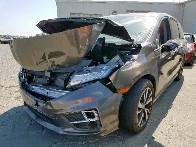 5FNRL6H93JB064511 - 2018 HONDA ODYSSEY EL BROWN photo 2