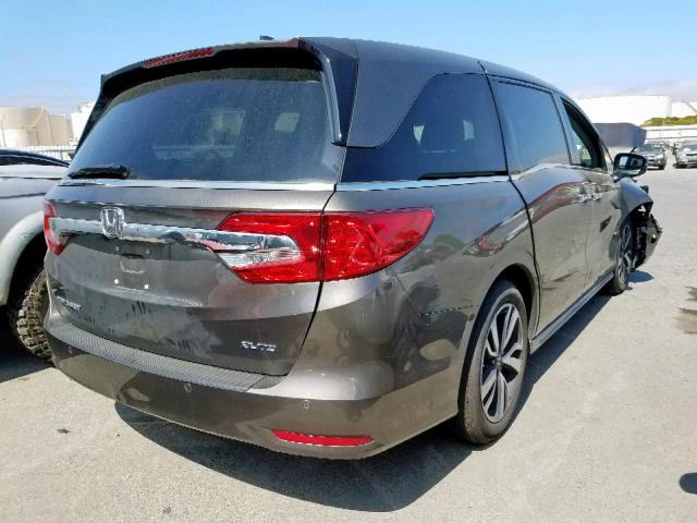 5FNRL6H93JB064511 - 2018 HONDA ODYSSEY EL BROWN photo 4