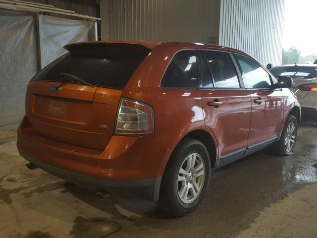 2FMDK38C17BA47568 - 2007 FORD EDGE SEL ORANGE photo 4