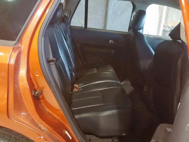 2FMDK38C17BA47568 - 2007 FORD EDGE SEL ORANGE photo 6