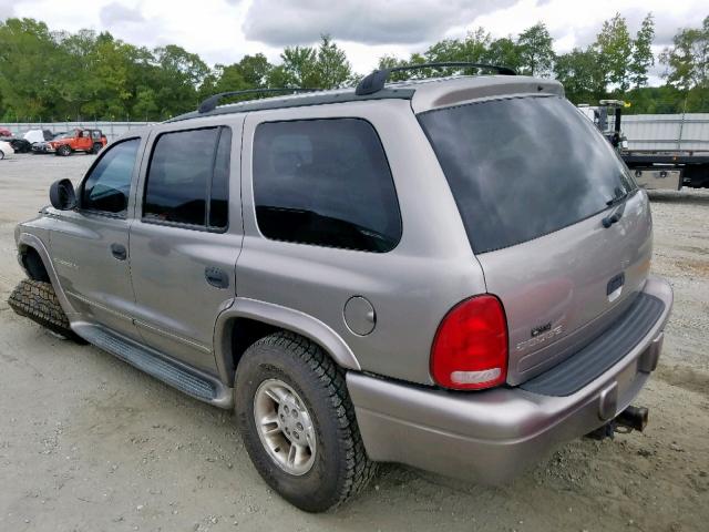 1B4HS28Z6YF172583 - 2000 DODGE DURANGO SILVER photo 3