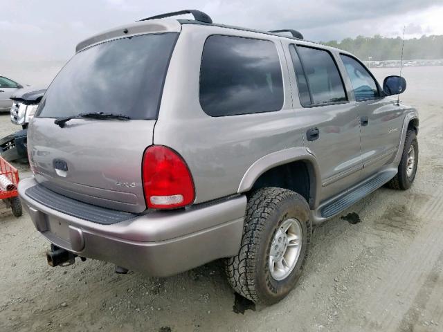 1B4HS28Z6YF172583 - 2000 DODGE DURANGO SILVER photo 4