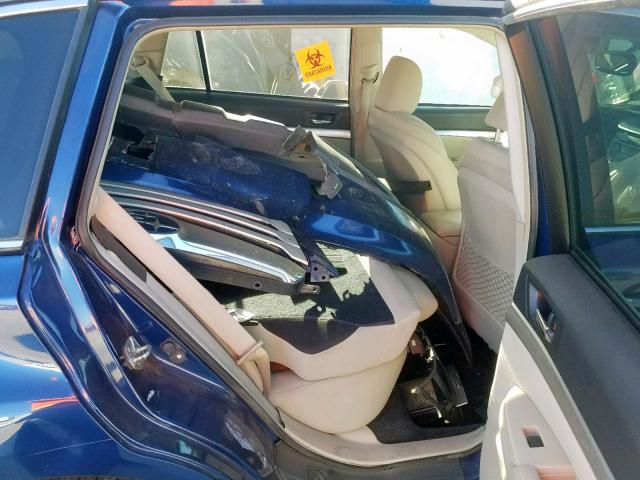 4S4BRDHC3A2351281 - 2010 SUBARU OUTBACK 3. BLUE photo 6