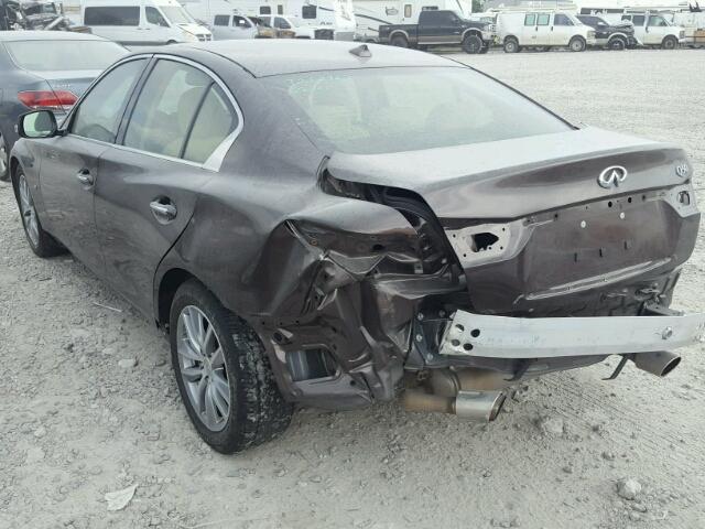 JN1BV7AP7FM336831 - 2015 INFINITI Q50 BASE BROWN photo 3