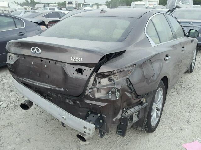 JN1BV7AP7FM336831 - 2015 INFINITI Q50 BASE BROWN photo 4