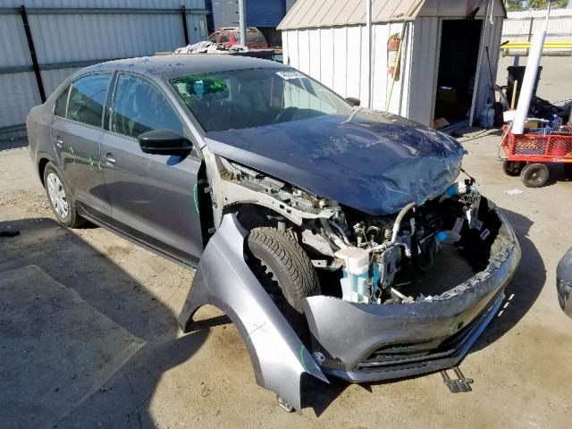 3VW2K7AJ7FM285608 - 2015 VOLKSWAGEN JETTA BASE GRAY photo 1