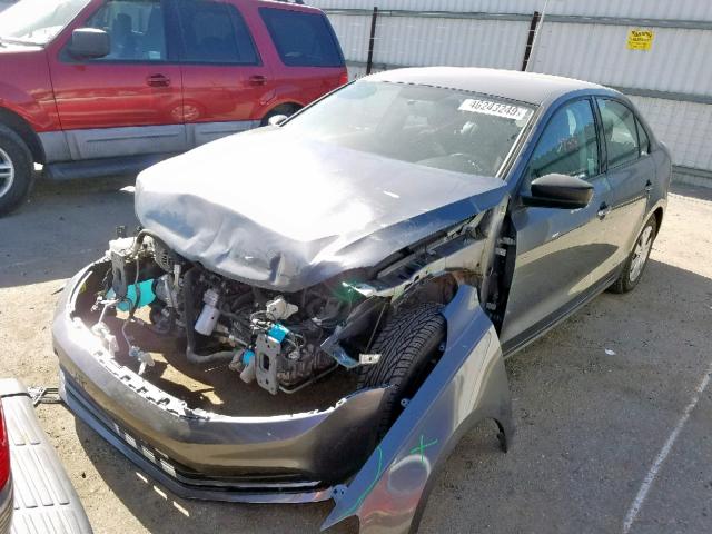 3VW2K7AJ7FM285608 - 2015 VOLKSWAGEN JETTA BASE GRAY photo 2