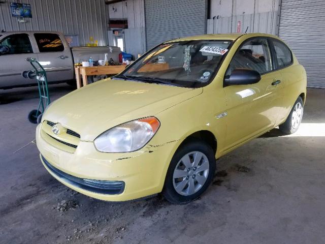 KMHCM36C78U090090 - 2008 HYUNDAI ACCENT GS YELLOW photo 2